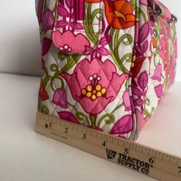 Vera Bradley Pink Paisley Bowler Bag - Picture 9 of 10